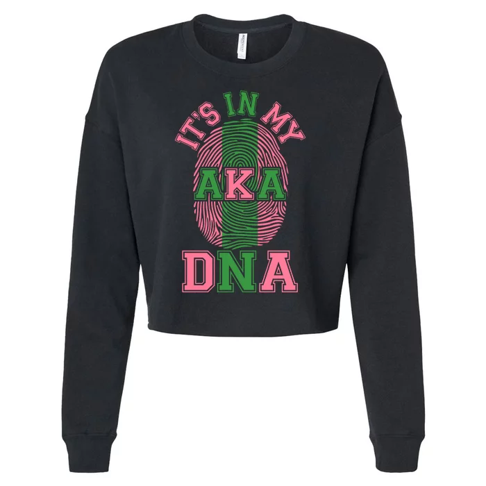 It's In My AKA DNA Fingerprint Cropped Pullover Crew