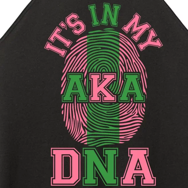 It's In My AKA DNA Fingerprint Women’s Perfect Tri Rocker Tank