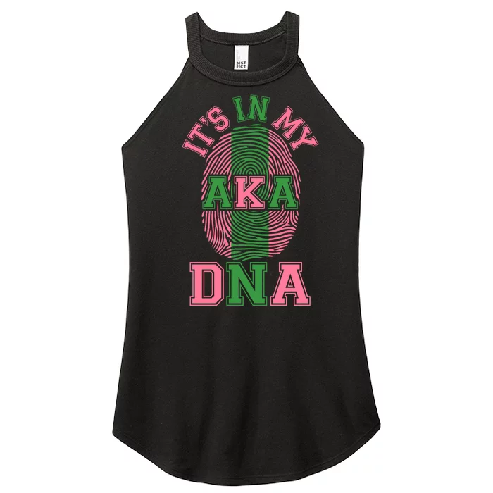 It's In My AKA DNA Fingerprint Women’s Perfect Tri Rocker Tank