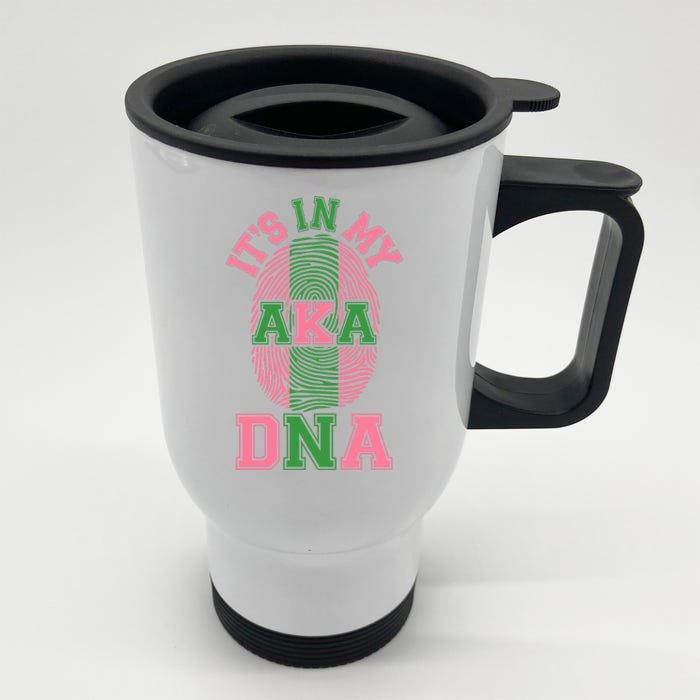 It's In My AKA DNA Fingerprint Front & Back Stainless Steel Travel Mug