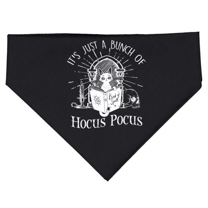 It's Just A Bunch Of Hocus Pocus Cat Halloween USA-Made Doggie Bandana