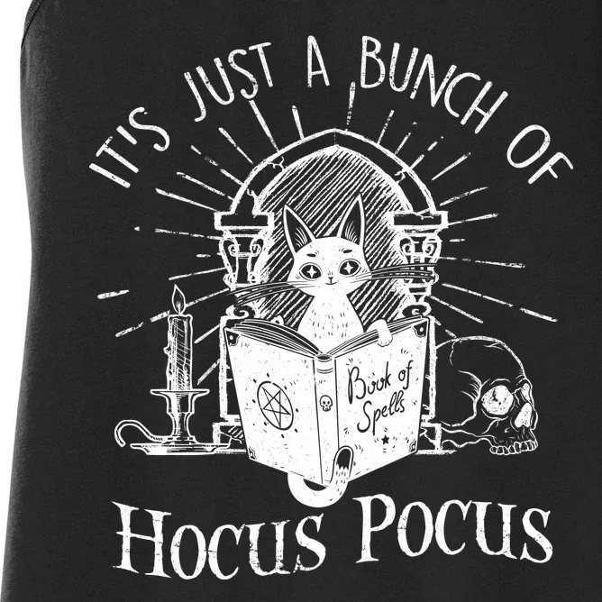 It's Just A Bunch Of Hocus Pocus Cat Halloween Women's Racerback Tank