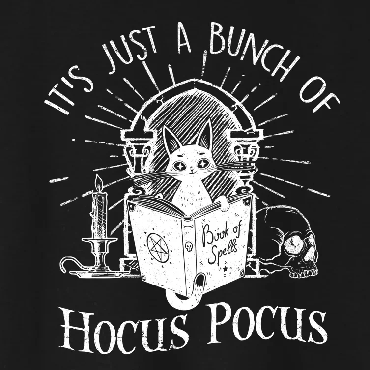 It's Just A Bunch Of Hocus Pocus Cat Halloween Women's Crop Top Tee