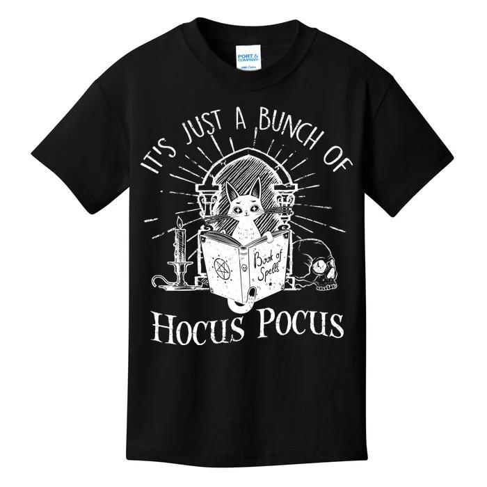 It's Just A Bunch Of Hocus Pocus Cat Halloween Kids T-Shirt