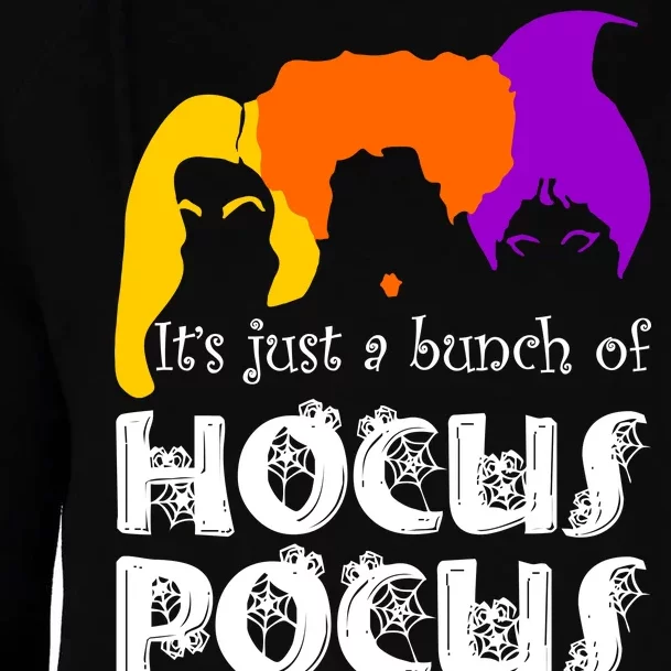 It's Just A Bunch of Hocus Pocus Halloween Womens Funnel Neck Pullover Hood