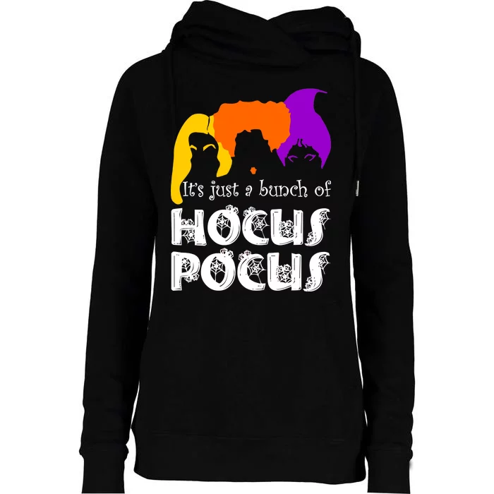 It's Just A Bunch of Hocus Pocus Halloween Womens Funnel Neck Pullover Hood