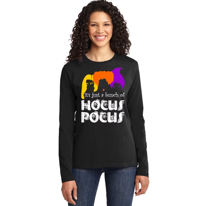 It's Just A Bunch of Hocus Pocus Halloween Ladies Long Sleeve Shirt