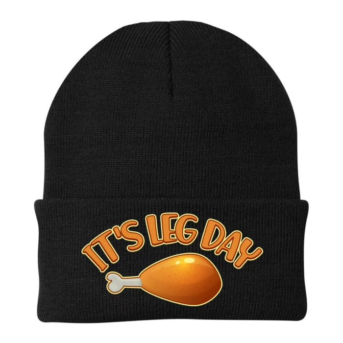 It's Leg Day Funny Thanksgiving Knit Cap Winter Beanie