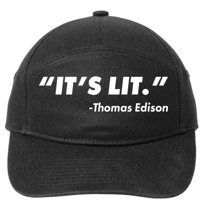 It's Lit Thomas Edison 7-Panel Snapback Hat