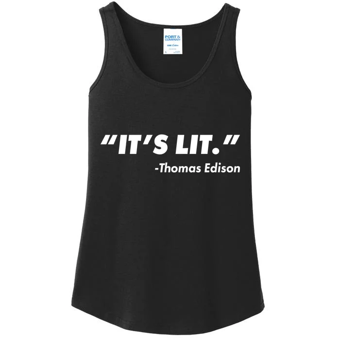 It's Lit Thomas Edison Ladies Essential Tank