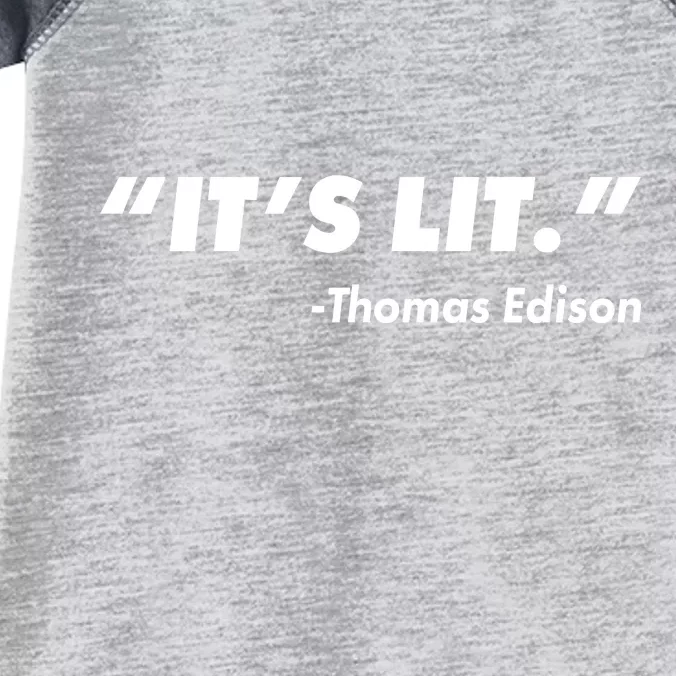 It's Lit Thomas Edison Infant Baby Jersey Bodysuit