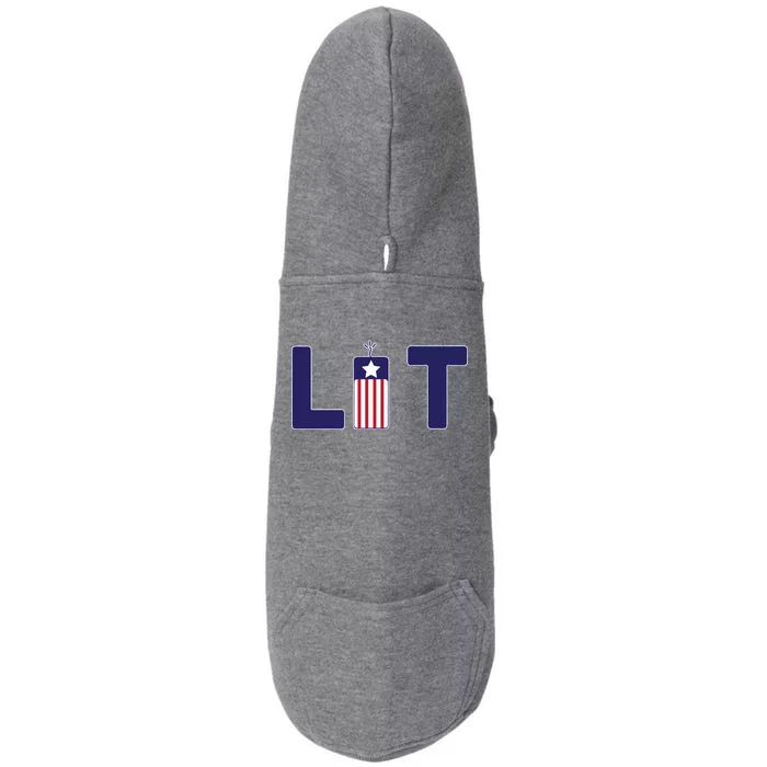 It's Lit USA 4th of July Doggie 3-End Fleece Hoodie