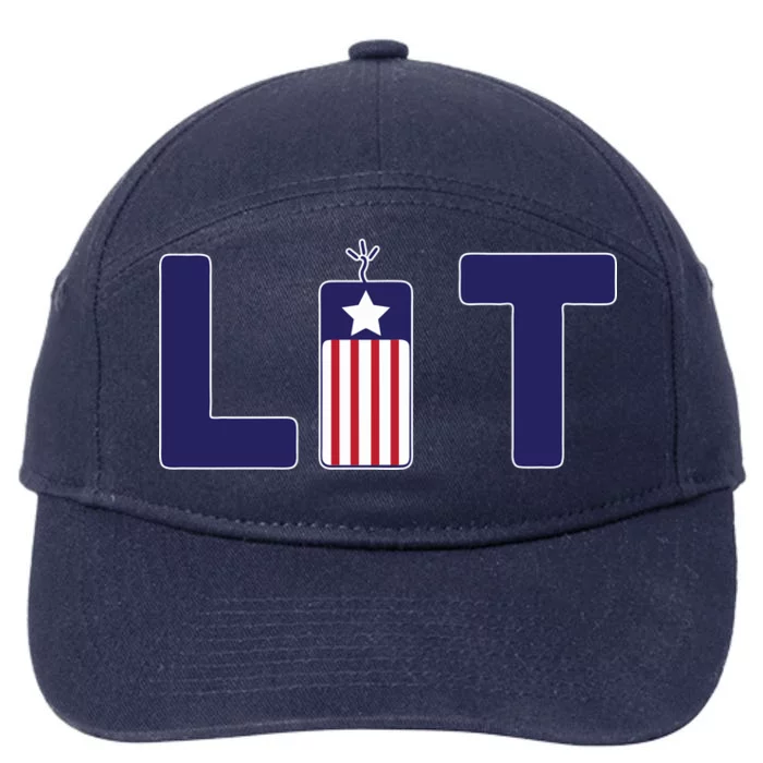 It's Lit USA 4th of July 7-Panel Snapback Hat