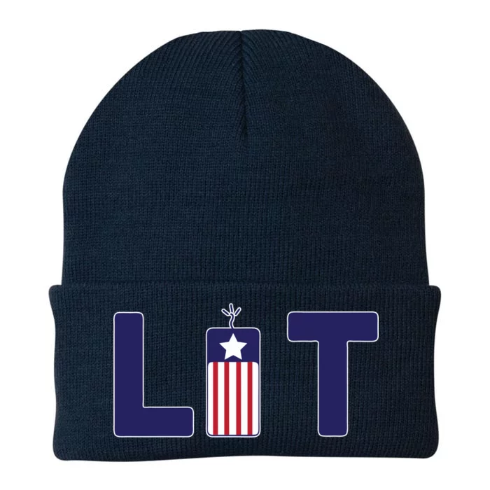 It's Lit USA 4th of July Knit Cap Winter Beanie