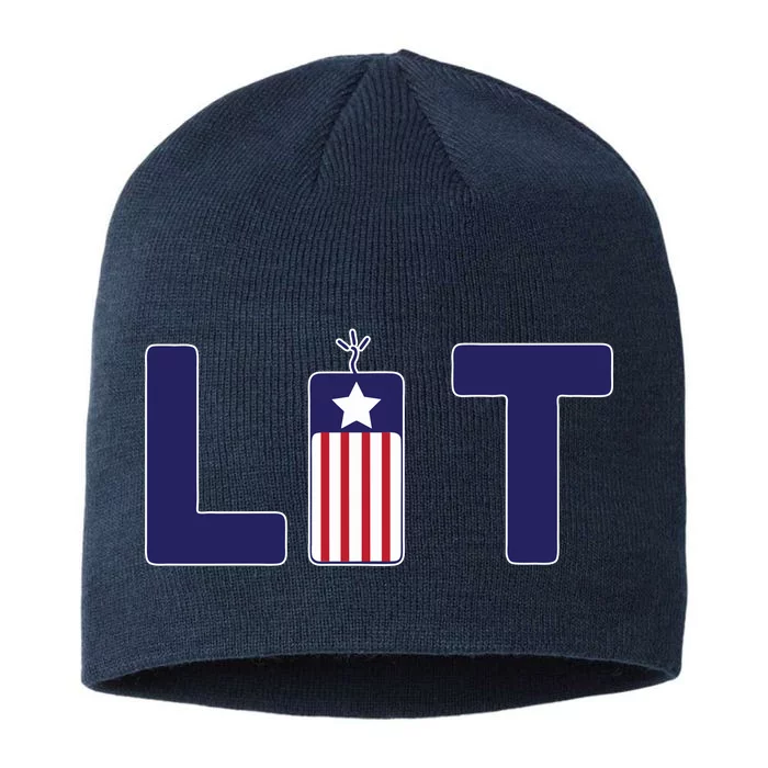 It's Lit USA 4th of July 8 1/2in Sustainable Knit Beanie