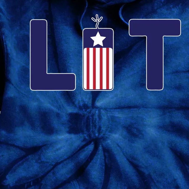 It's Lit USA 4th of July Tie Dye Hoodie