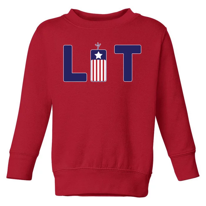 It's Lit USA 4th of July Toddler Sweatshirt