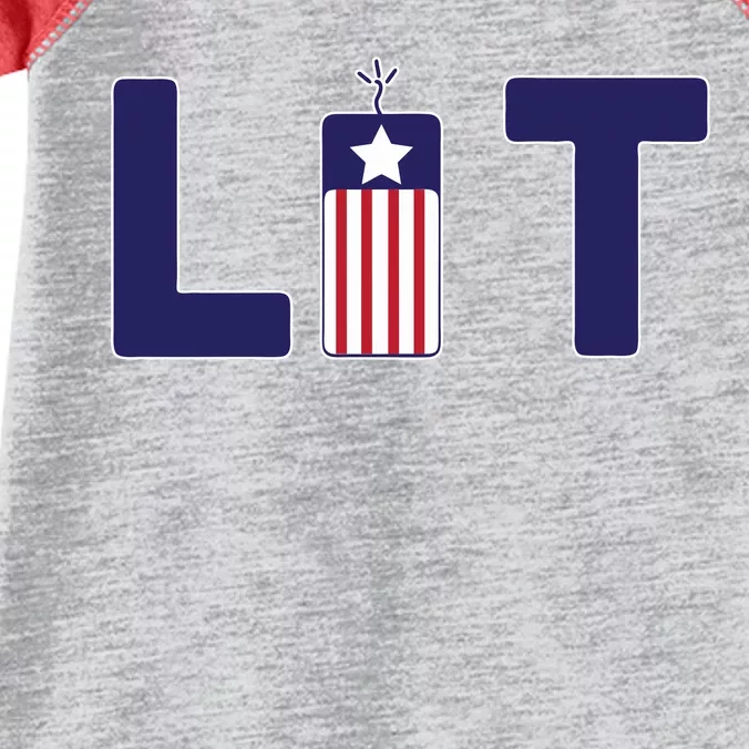 It's Lit USA 4th of July Infant Baby Jersey Bodysuit