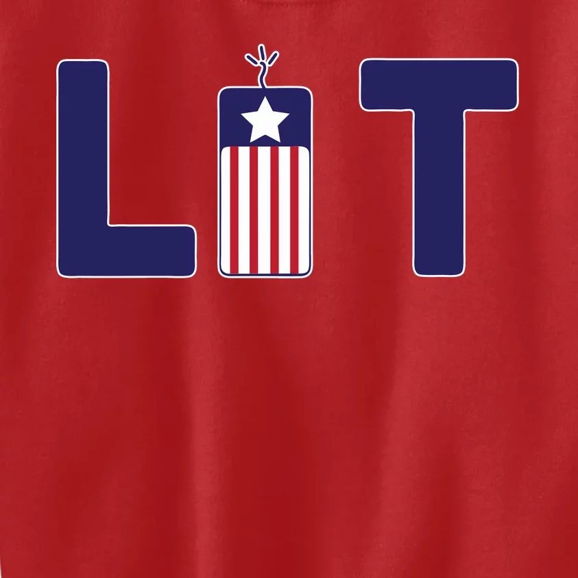 It's Lit USA 4th of July Kids Sweatshirt