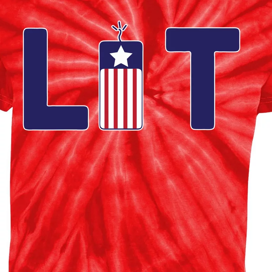 It's Lit USA 4th of July Kids Tie-Dye T-Shirt