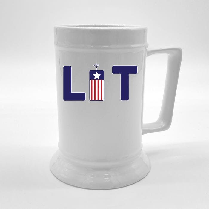 It's Lit USA 4th of July Front & Back Beer Stein