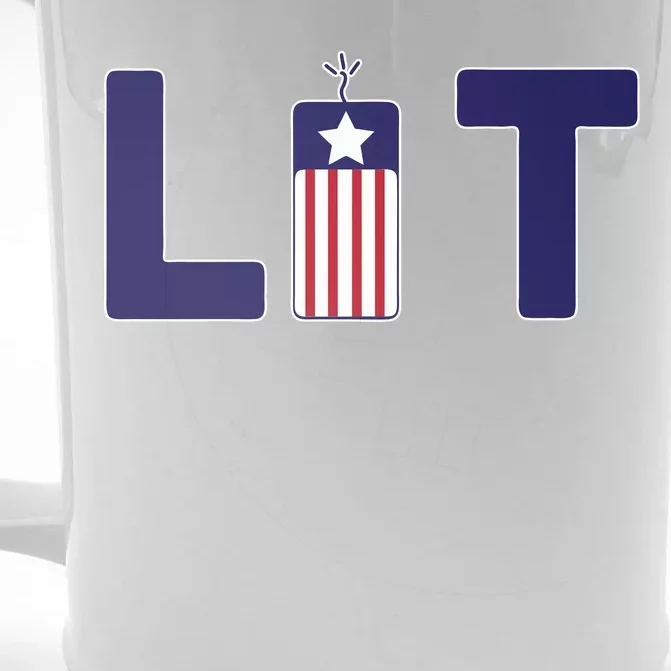 It's Lit USA 4th of July Front & Back Beer Stein