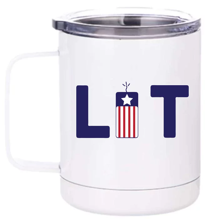 It's Lit USA 4th of July Front & Back 12oz Stainless Steel Tumbler Cup