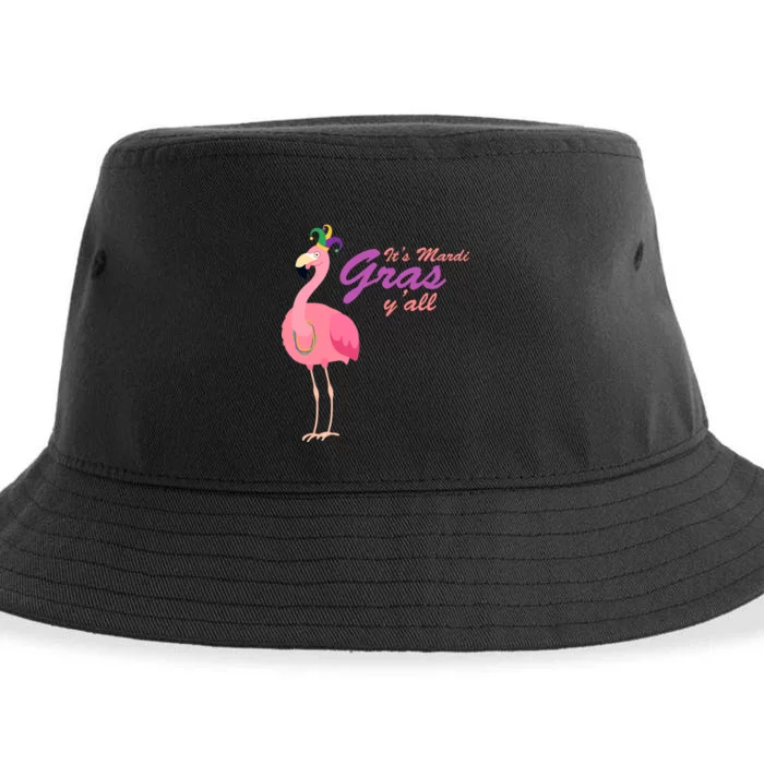 IT's Mardi Gras Flamingo Sustainable Bucket Hat