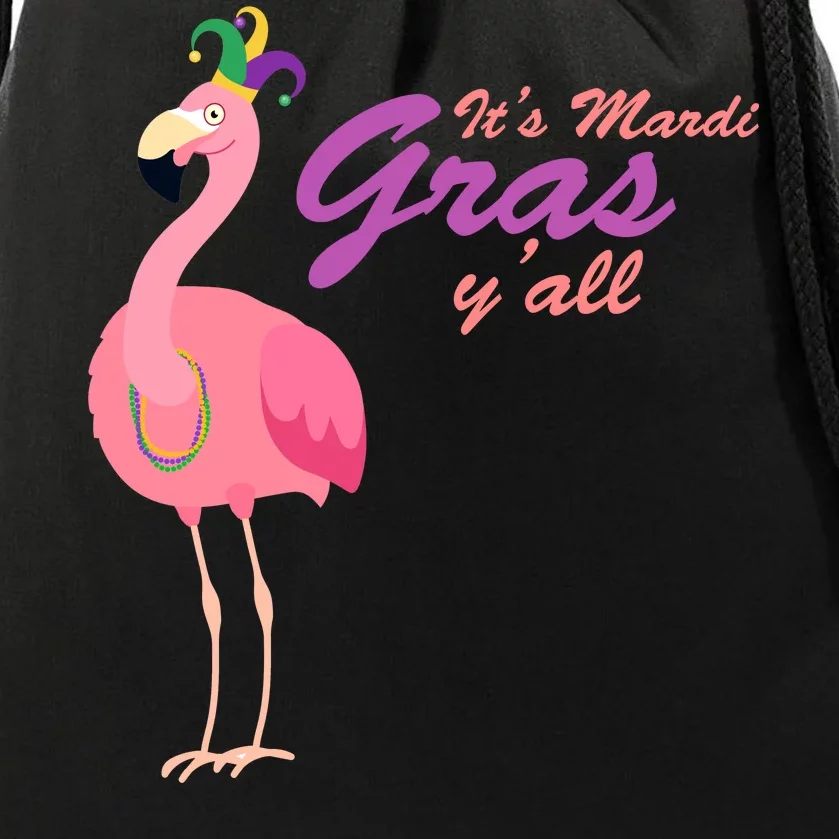 IT's Mardi Gras Flamingo Drawstring Bag