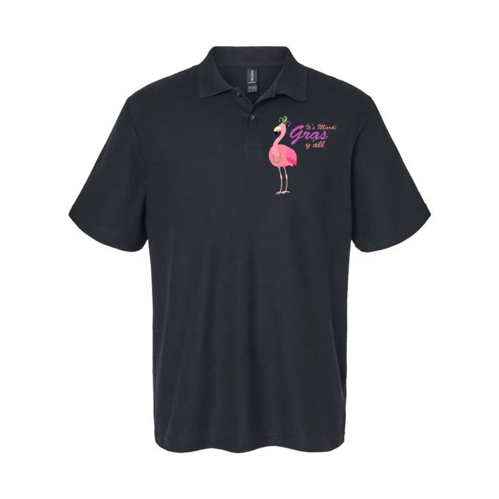 IT's Mardi Gras Flamingo Softstyle Adult Sport Polo