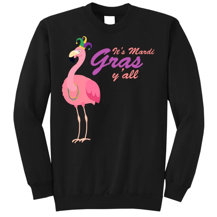 IT's Mardi Gras Flamingo Tall Sweatshirt