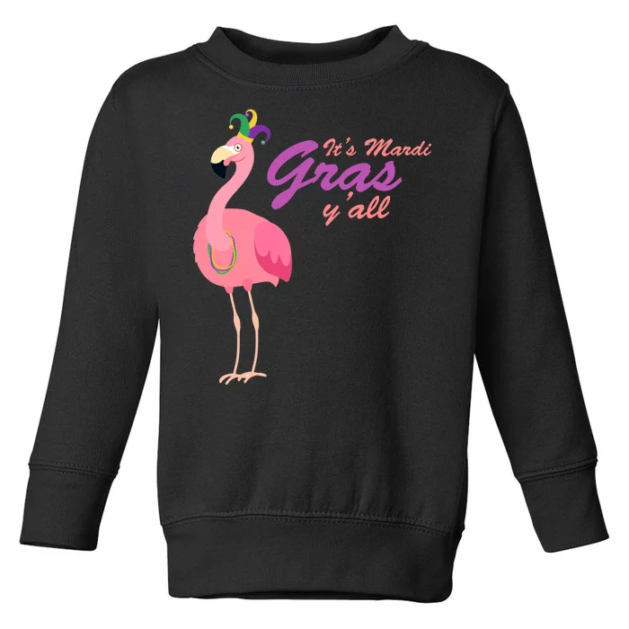 IT's Mardi Gras Flamingo Toddler Sweatshirt