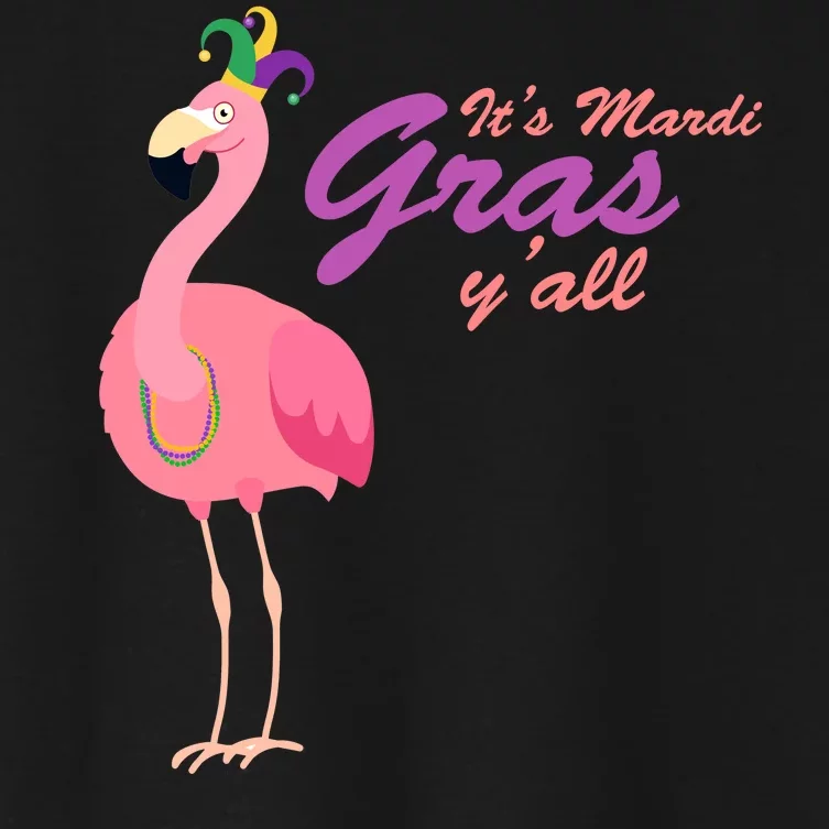 IT's Mardi Gras Flamingo Women's Crop Top Tee