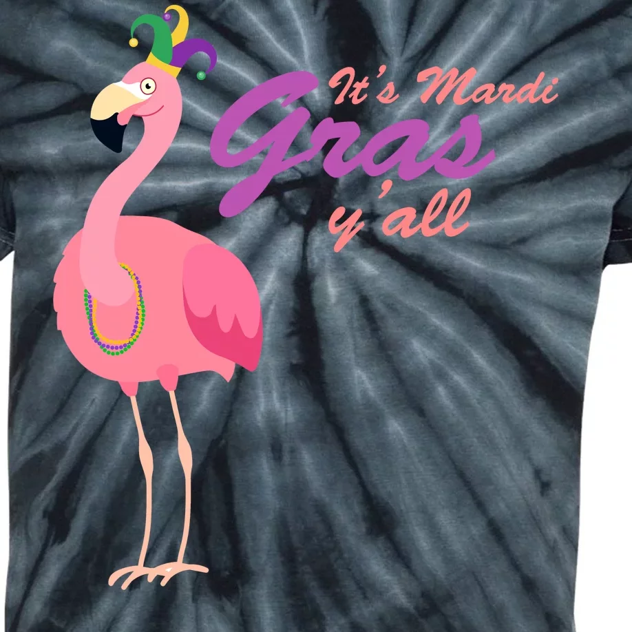 IT's Mardi Gras Flamingo Kids Tie-Dye T-Shirt