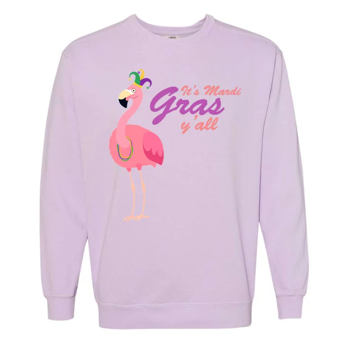 IT's Mardi Gras Flamingo Garment-Dyed Sweatshirt