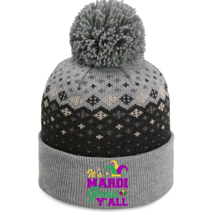 It's Mardi Gras Y'all New Orleans Celebration The Baniff Cuffed Pom Beanie