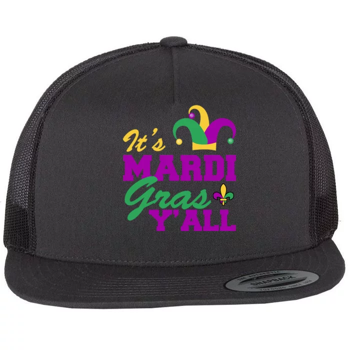 It's Mardi Gras Y'all New Orleans Celebration Flat Bill Trucker Hat