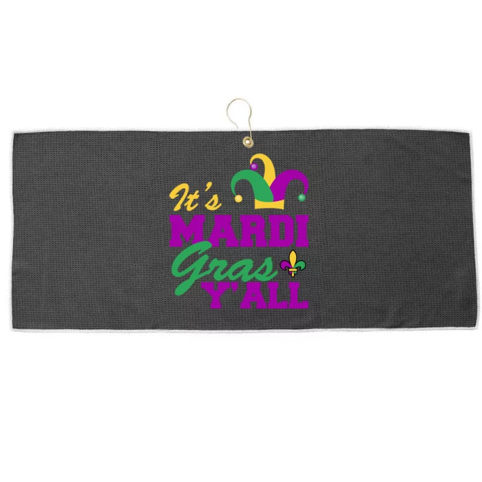 It's Mardi Gras Y'all New Orleans Celebration Large Microfiber Waffle Golf Towel