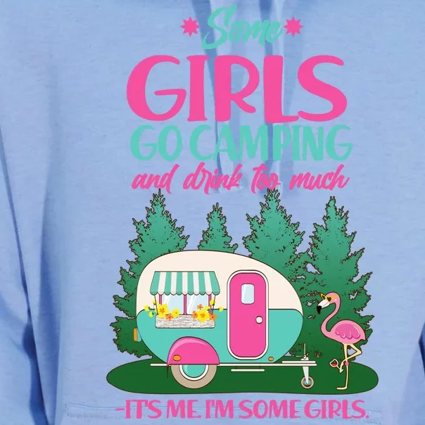 It's Me I'm Some Girls Go Camping And Drink Too Much Unisex Surf Hoodie