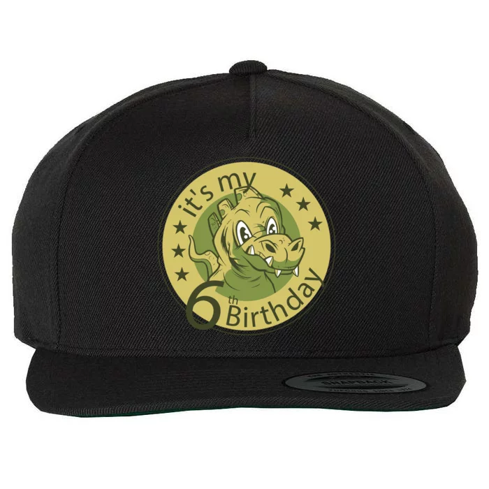 It's My 6th Birthday Dinosaur Wool Snapback Cap