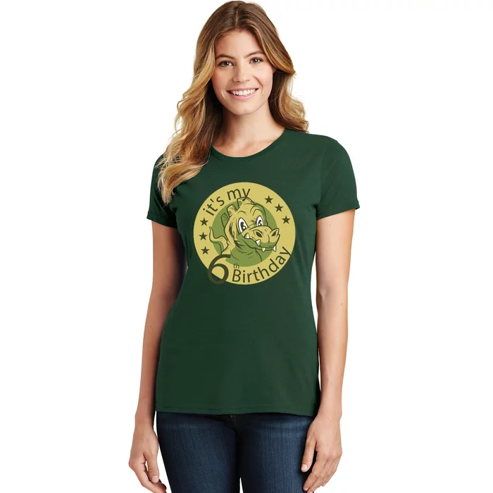 It's My 6th Birthday Dinosaur Women's T-Shirt