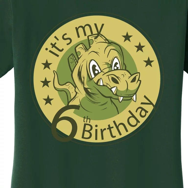 It's My 6th Birthday Dinosaur Women's T-Shirt