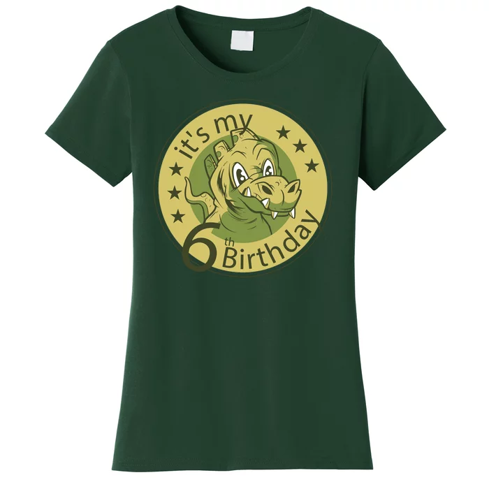 It's My 6th Birthday Dinosaur Women's T-Shirt