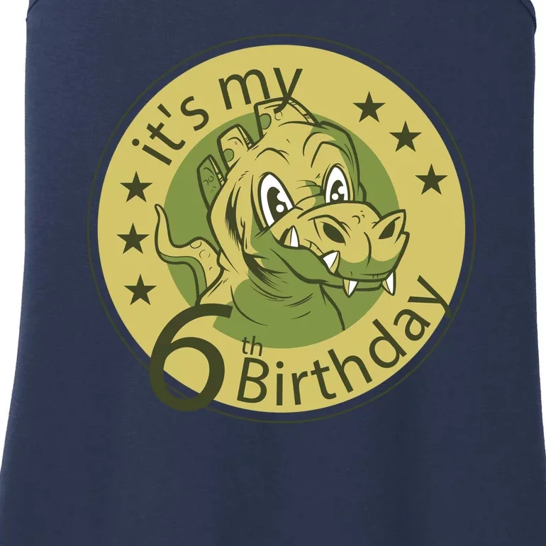 It's My 6th Birthday Dinosaur Ladies Essential Tank