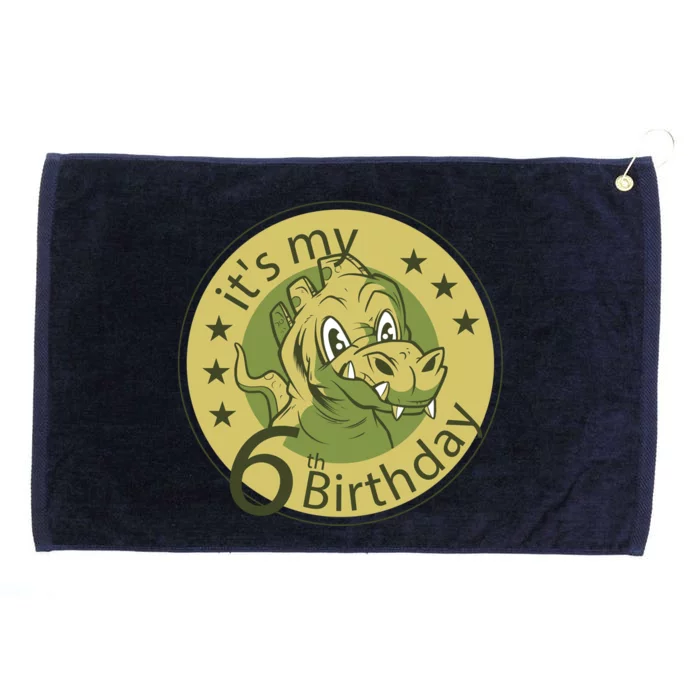 It's My 6th Birthday Dinosaur Grommeted Golf Towel