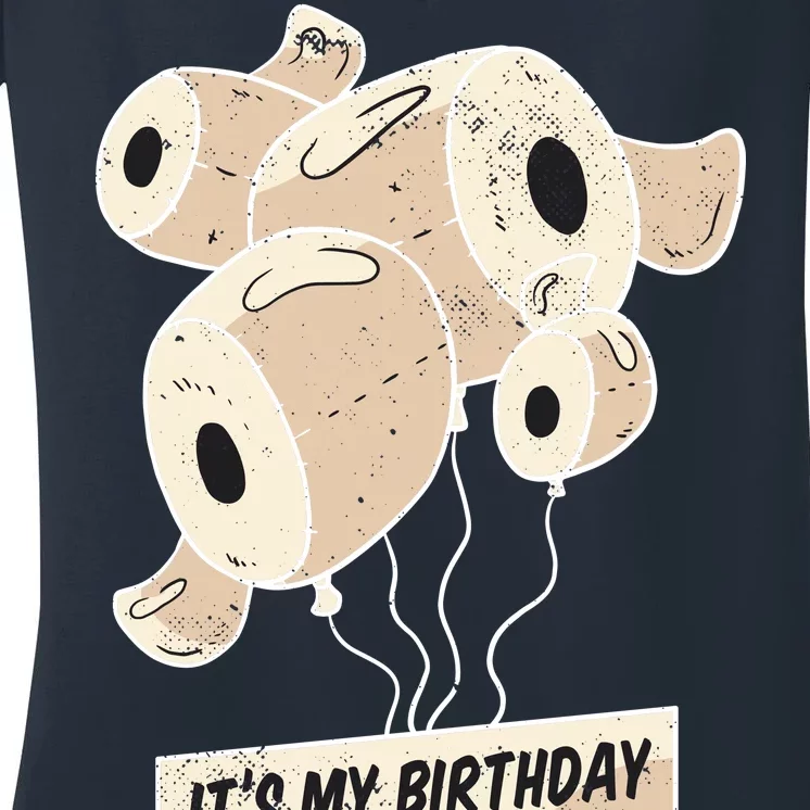 It's My Birthday And I'm On A Roll Women's V-Neck T-Shirt