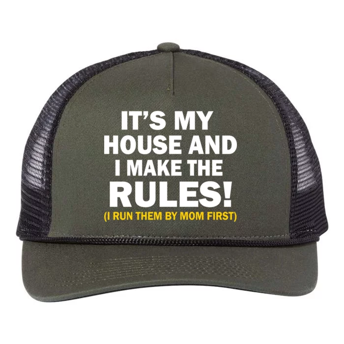 It's My House And I Make The Rules! Retro Rope Trucker Hat Cap