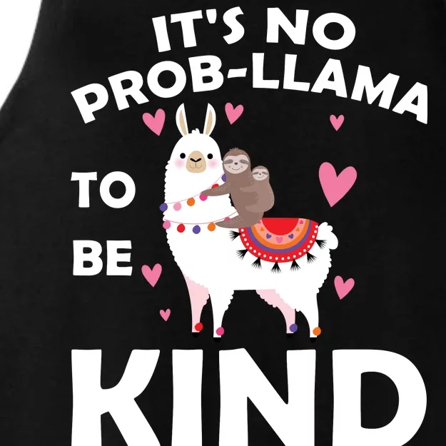 Its No Prob-Lama To Be Kind Ladies Tri-Blend Wicking Tank