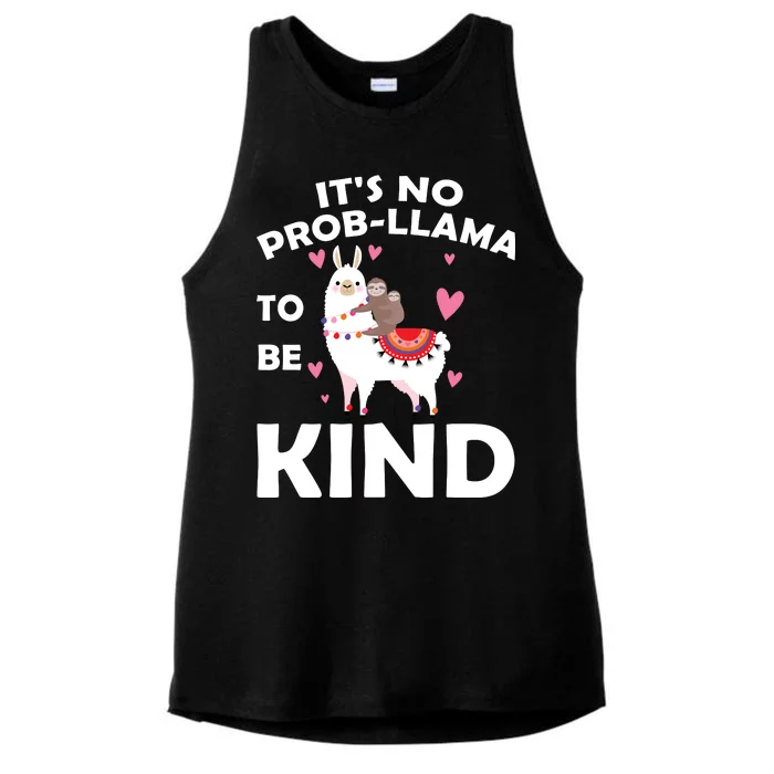 Its No Prob-Lama To Be Kind Ladies Tri-Blend Wicking Tank