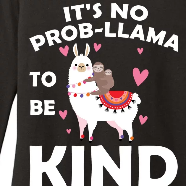 Its No Prob-Lama To Be Kind Womens CVC Long Sleeve Shirt